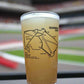 Formula 1 Circuit / Track Layout Beer Glass with Bamboo Coaster - Great Gift Idea for F1 Fan