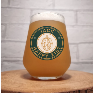 Personalised Birthday Gift Idea for Beer Lover - Tumblers, Tankards Pint Glasses First Glass Designs