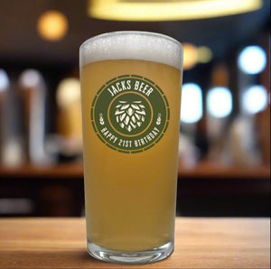 Personalised Beer Glass – The Perfect Birthday Gift for Beer Lovers First Glass Designs