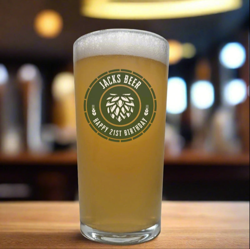 Personalised Beer Glass – The Perfect Birthday Gift for Beer Lovers First Glass Designs