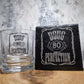 Custom Whiskey Glassware, Personalised Bourbon Glass, 18th 21st 30th 40th 50th 60th Birthday, Boy, Men, Gift, Husband, Add Your Name, Engraved Coaster