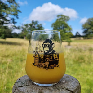 Monkeying Around the Tables: Poker-Playing Primate Brewmaster Allegra Glass - A Winning Gift for Vegas Vibes FirstGlassDesigns