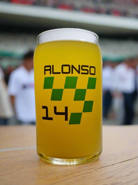 Alonso F1 Racing Glass - Custom Printed Glassware