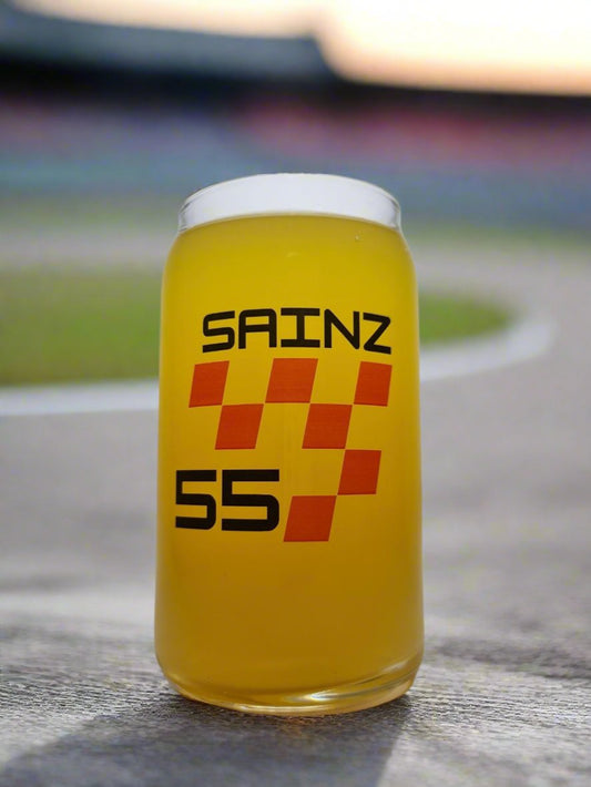 Sainz F1 Racing Beer Glass - Custom Printed Glassware