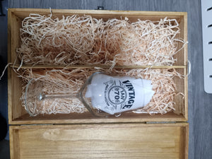 Vintage Stemmed Personalised Wine Glass In Presentation Box, Aged to Perfection, Best Gift Ideas, 18th 21st 30th 40th 50th 60th Birthday