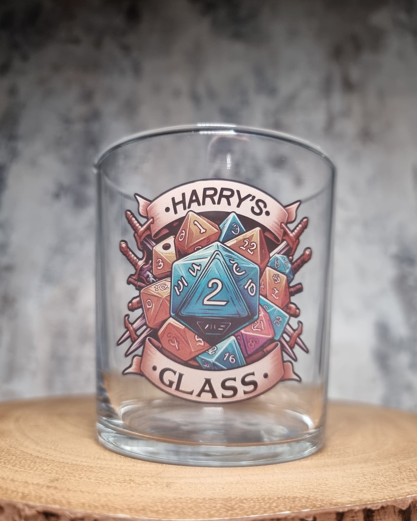 Personalised DnD Pint Glass with Name, Customisable Dungeons and Dragons Class Mug Personalised D&D Gifts Dice Custom Gifts wedding