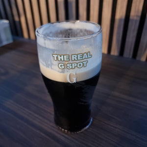 The Real G Spot pint glass — funny gift for stout lovers, made to order in the UK