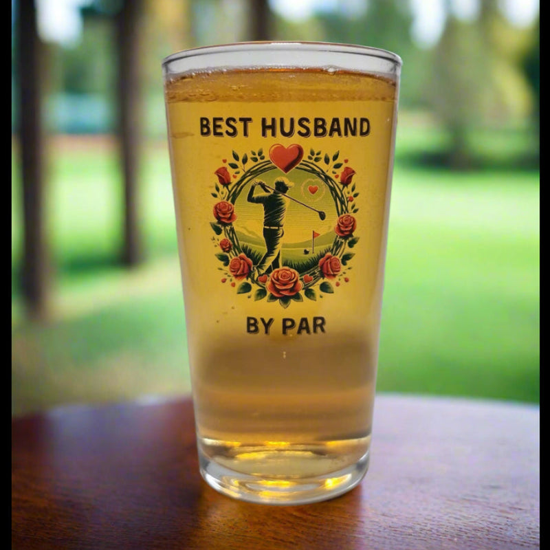 Best Husband / Boyfriend by Par Golf Beer Glass – Perfect Gift for Golf Lovers