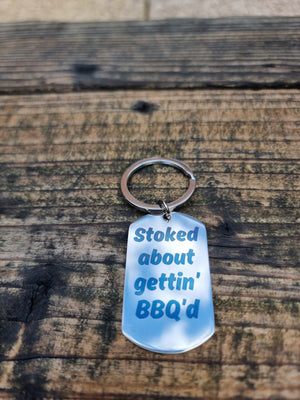 Live Laugh Toaster Bath Stainless Steel Keyring – Laser Engraved Dark Humour Keychain with Skeleton in Bathtub – Funny Goth Gift, Emo Aesthetic Accessory