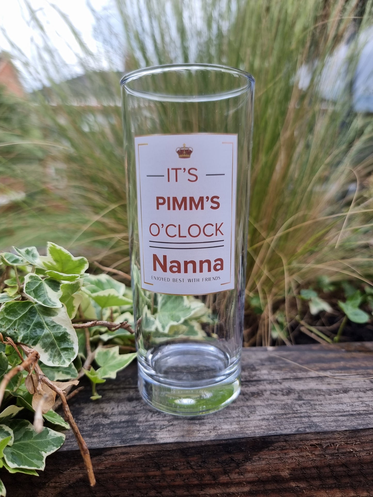Personalised Pimms Glass Tumbler for Mum Girlfriend Wife