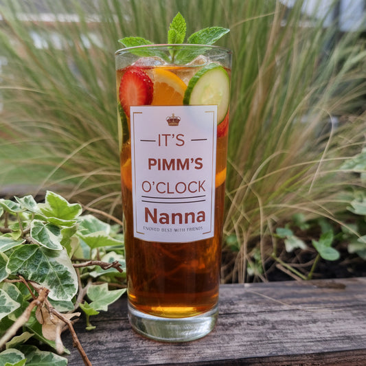 Personalised Pimms Glass Tumbler for Mum Girlfriend Wife