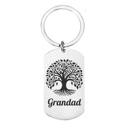 Personalised Engraved Tree of Life Keyring – A Meaningful Gift for Mum