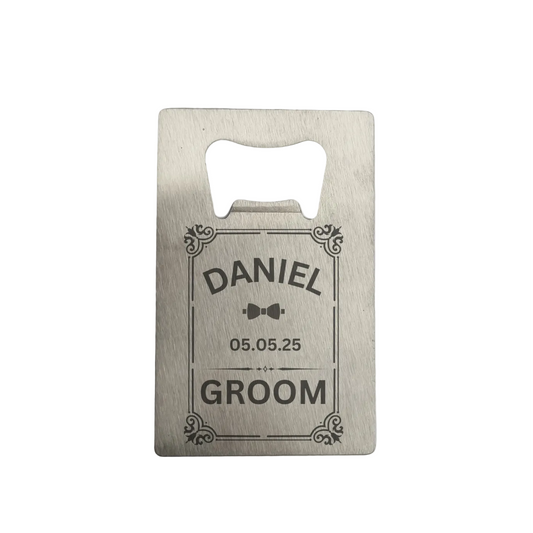 Groomsmen Gifts, Personalised Bottle Opener, Custom Bar Blade, Bespoke , Unique Wedding Favors, Best Man Gift, Father of The Bride Gift, Barware FirstGlassDesigns