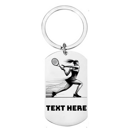 Personalised Tennis Player Gift – Male or Female Design | Custom Name & Text | Unique Sports Gift