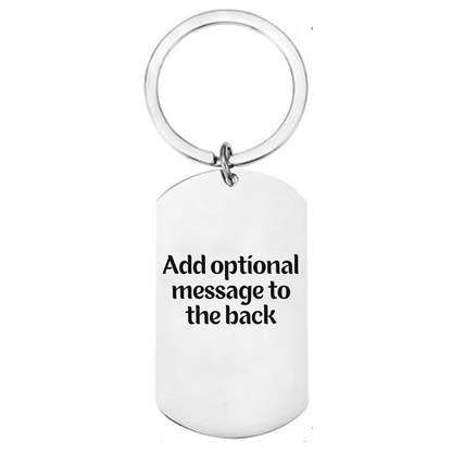 Personalised keyring with cute panda design and customisable text