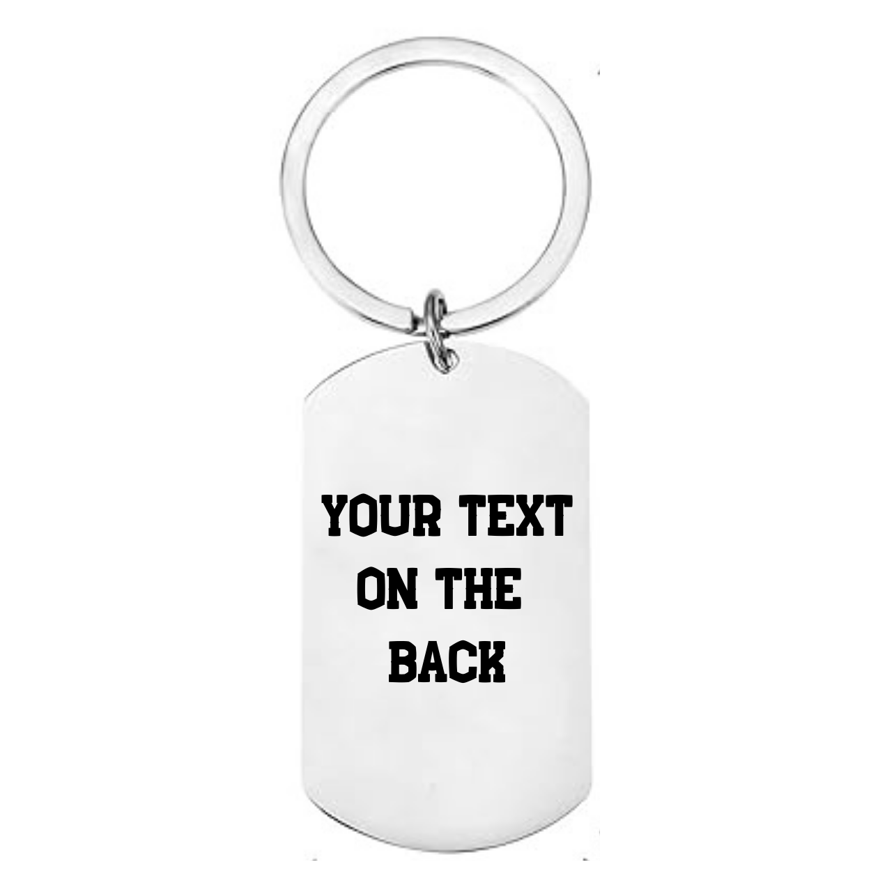 Personalised Cricket Stainless Steel Keychain – Custom Engraved Dog Tag Keyring – Add Your Own Text