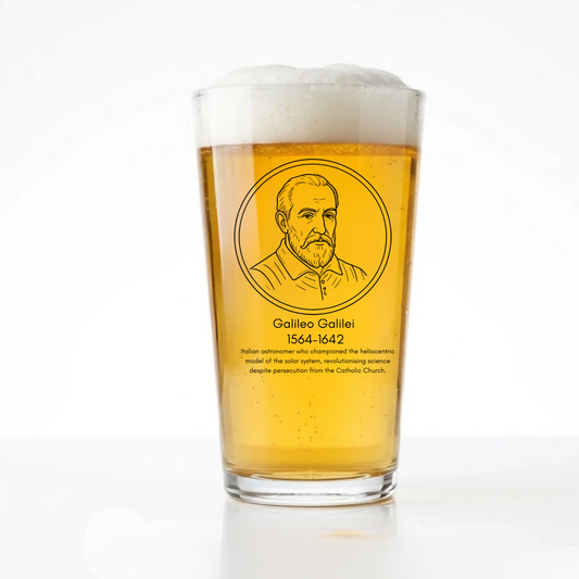Galileo Galilei Pint Glass | Icons of History Beer Glass Gift