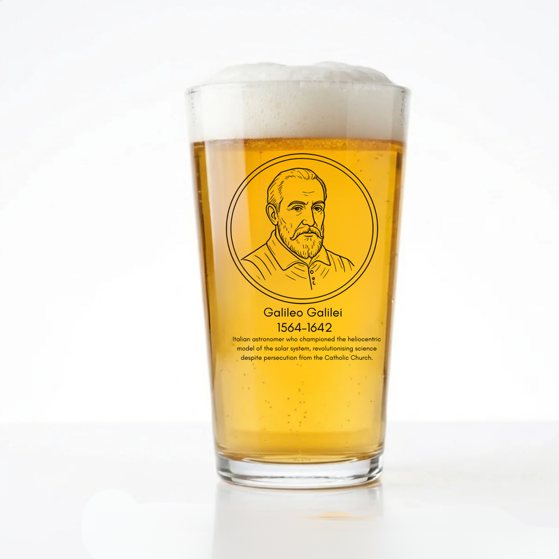 Galileo Galilei Pint Glass | Icons of History Beer Glass Gift