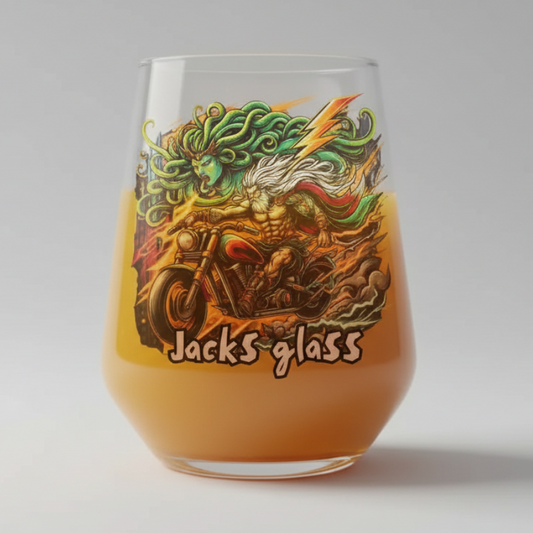 Personalised Zeus & Medusa Wine Glass | Greek Mythology Gift First Glass Designs