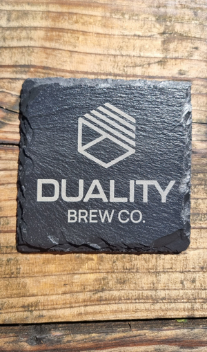 Custom personalized slate coaster with uploaded photo – high-quality square natural slate drink coaster featuring a user-submitted image printed in vivid detail, perfect for gifts, home décor, or special occasions like weddings, anniversaries, and birthdays – durable stone material with rustic, chiseled edges and protective foam pads on the bottom
