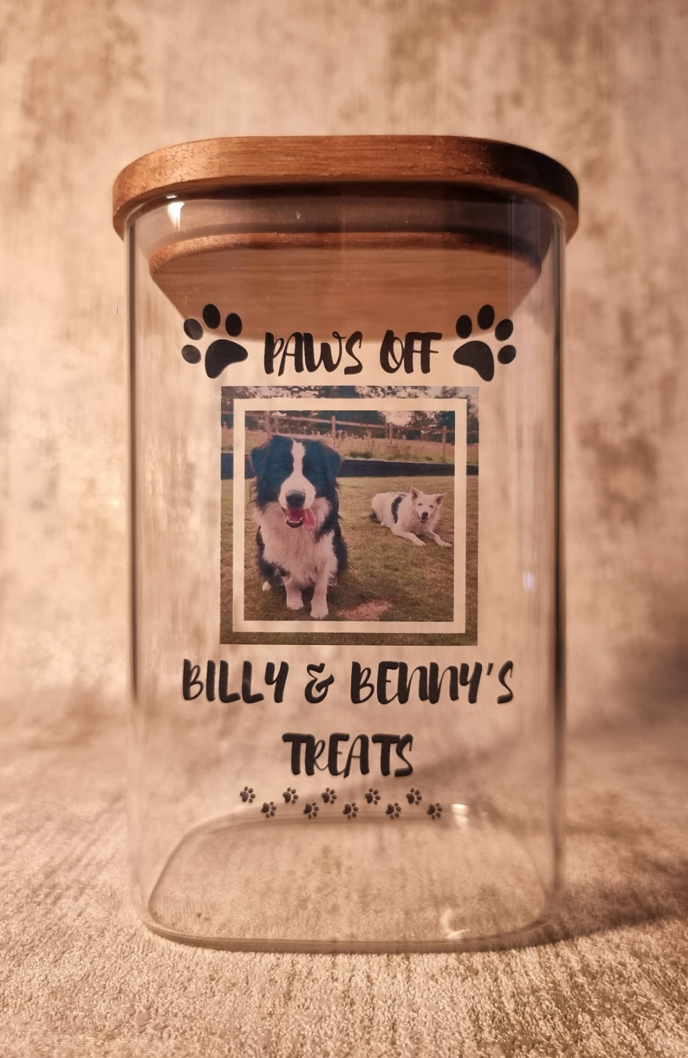 Personalised Dog / Cat Photo Pet Treat Jar