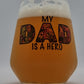 Dad Superhero Beer Glass: Iconic Characters, Marvel-inspired Design, Perfect Father's Day Gift