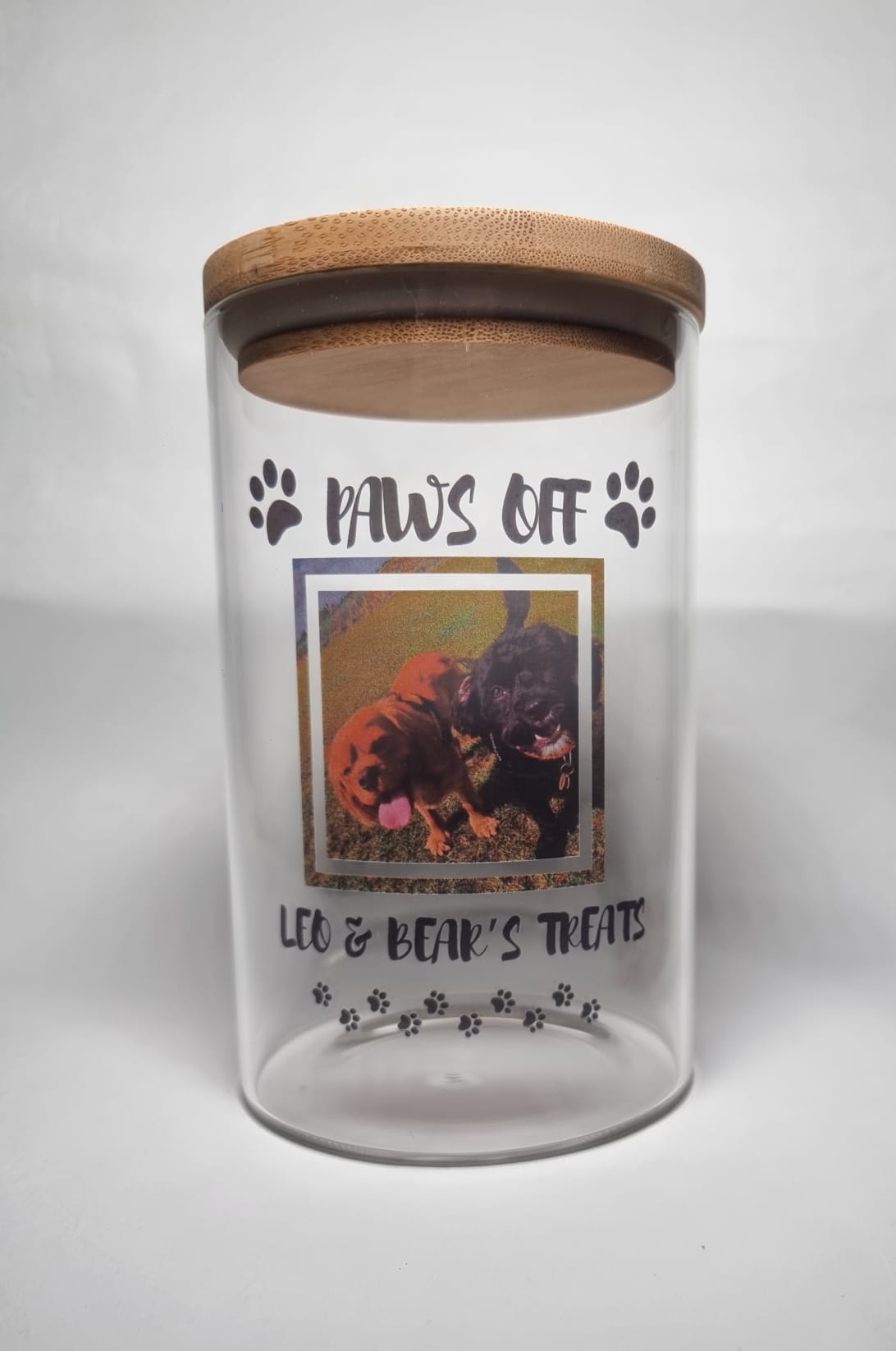 Personalised Dog / Cat Photo Pet Treat Jar