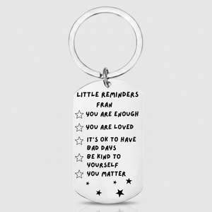 Personalised Affirmation Keyring - Custom Name Gift" or "Custom Affirmation Keyring with Name - Motivational Gift" First Glass Designs