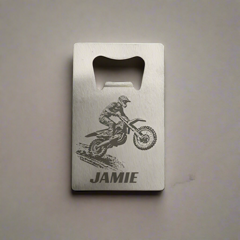 Personalised MX Bottle Opener, Motorcross Birthday Gift, 18th 21st 30th 40th 50th gift for him her dirt track