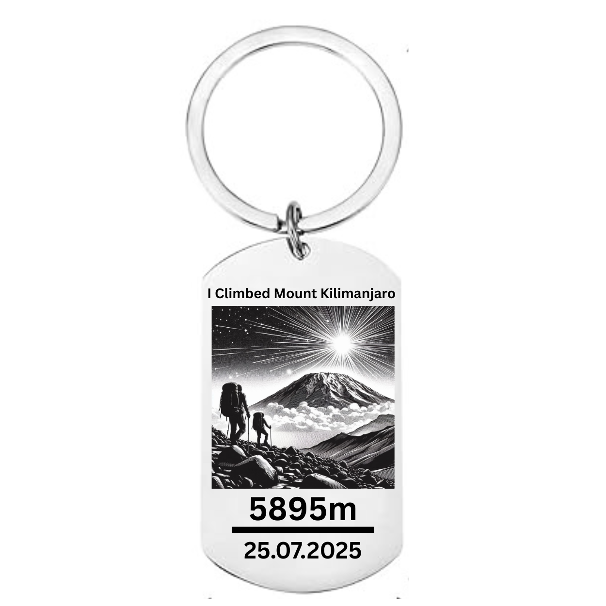 I Climbed Mount Kilimanjaro Keyring – Adventure Travel Souvenir Gift, Mountain Climber Keepsake, Travel Achievement Keychain