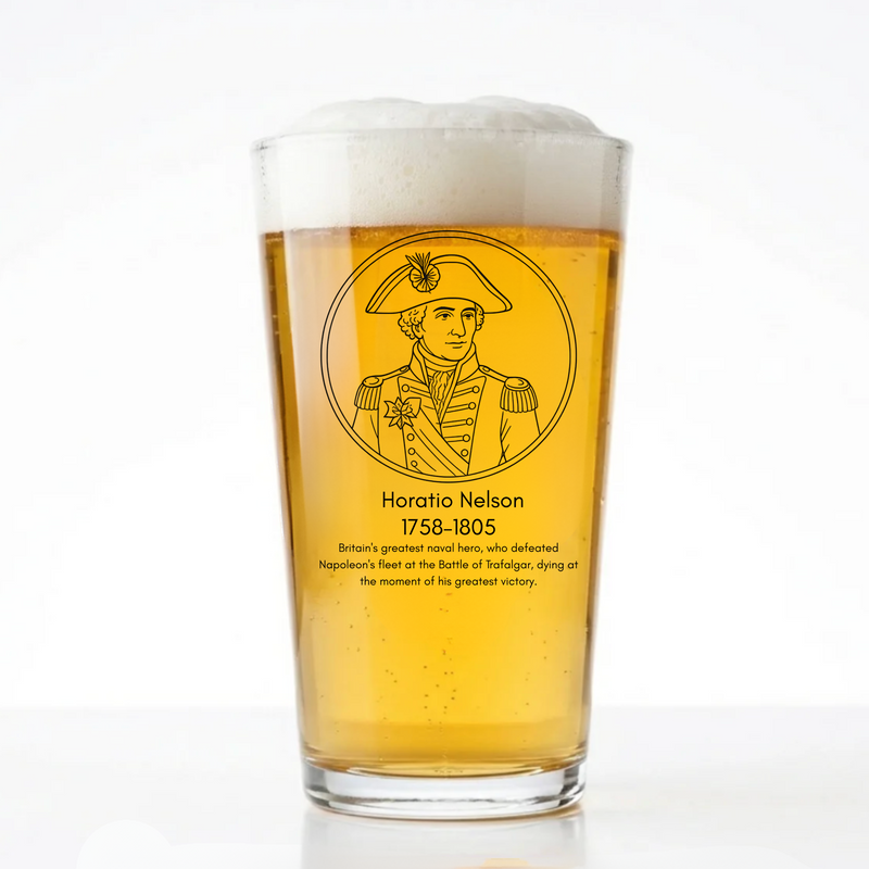 Horatio Nelson Pint Glass | Icons of History Beer Glass Gift