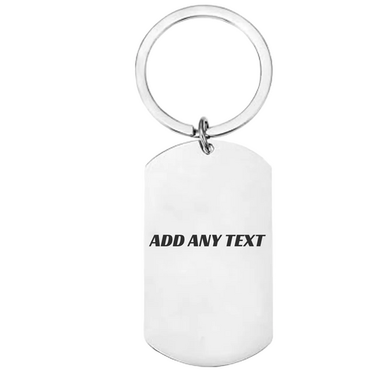 Personalised Oasis Inspired Britpop Stainless Steel Keyring – Custom Rock ’n’ Roll Engraved Fan Gift