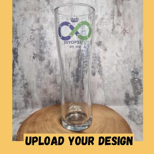 Personalised 1-Pint Aspen Beer Schooner  Glass – Custom Printed & Engraved Beer Schooner Glassware