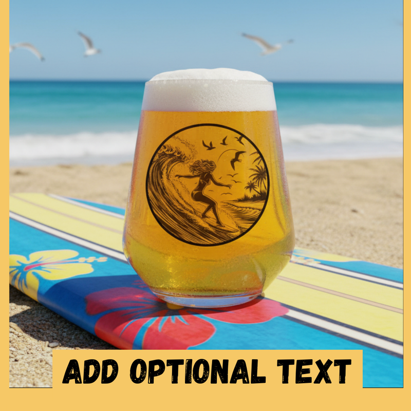Custom Surfboard Art Ink-Printed Glass – Personalised with Your Name