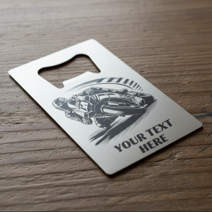 Personalised Motorcycle Super Bike Bottle Opener - Custom Racing Biker Engraved Gift First Glass Designs