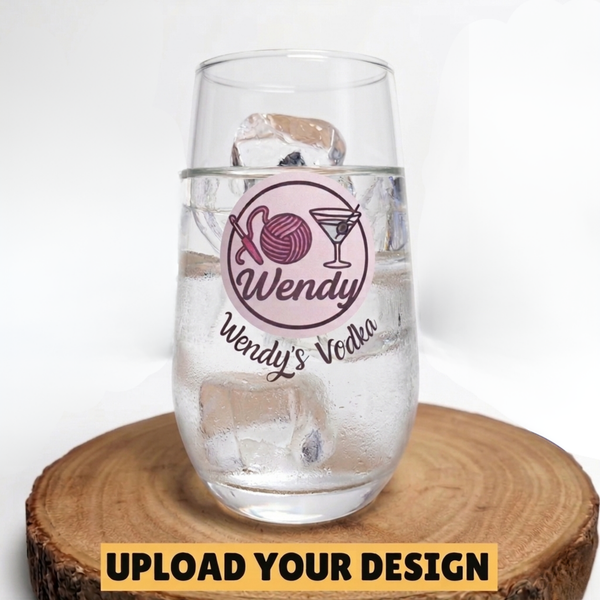 Personalised Tall Allegra Glass | Beer & Cocktail Gift | Custom Printed UK