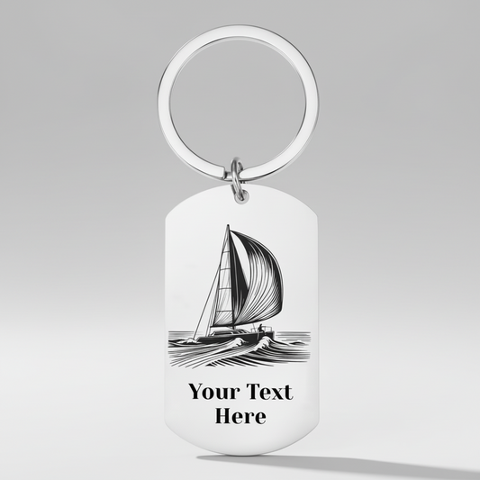 Personalised Catamaran Sailor Gift | Sailing Catamaran Design | Custom Name & Message First Glass Designs