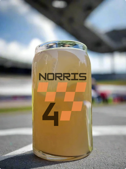 Norris Racing Can Glass