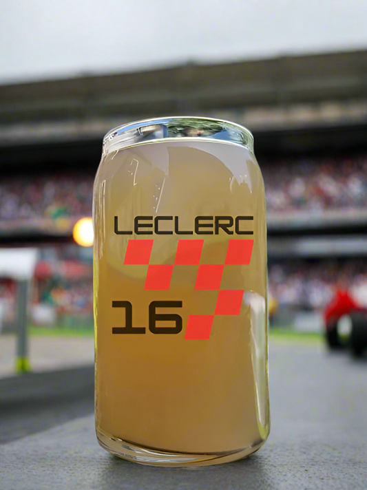 Custom Leclerc Racing Beer Glass