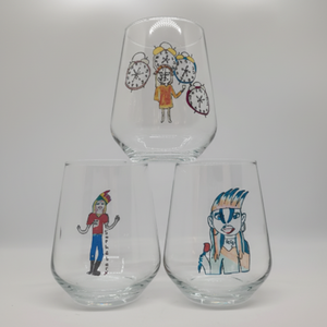 Children's Drawing Glass | Unique Gift From The Kids, Draw your own Gift, Gift Idea For Mum, Dad, Grandparents, Auntie, Uncle, Personalised Gift