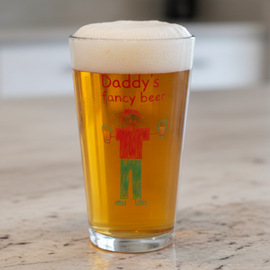 Children's Drawing Glass | Unique Gift From The Kids, Draw your own Gift, Gift Idea For Mum, Dad, Grandparents, Auntie, Uncle, Personalised Gift