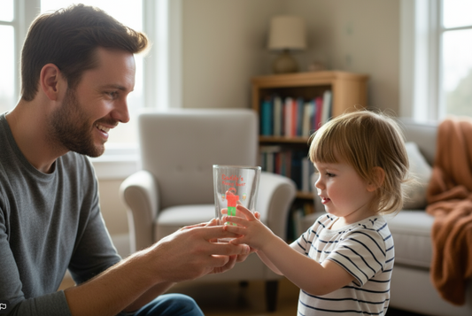 Children's Drawing Glass | Unique Gift From The Kids, Draw your own Gift, Gift Idea For Mum, Dad, Grandparents, Auntie, Uncle, Personalised Gift