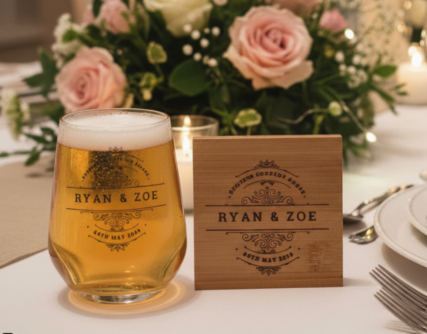 Personalised Wedding Tumbler Glass for Newly Weds, Wedding Gifts For The Couple, Wedding Glasses, Unique Wedding, Mr Mrs Bride, Groom, Just Married