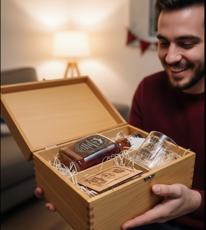 Personalised Whiskey Gift Set 18th 21st 30th 40th 50th 60th Birthday Whiskey Gift Bourbon