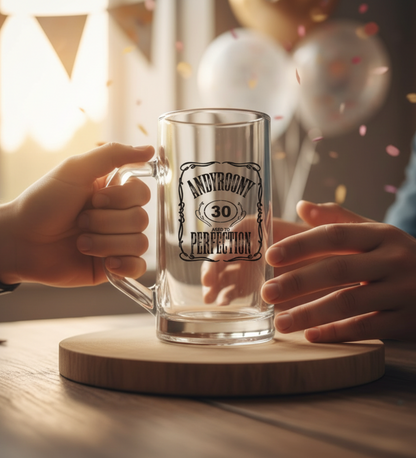 Personalised Birthday 1 Pint Beer Glass Stein Mug
