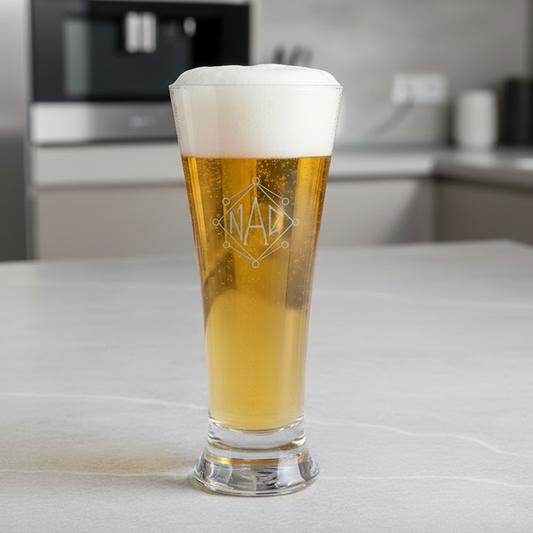 Personalised Half-Pint Euro Pilsner Glass – Custom Printed & Engraved Beer Glassware