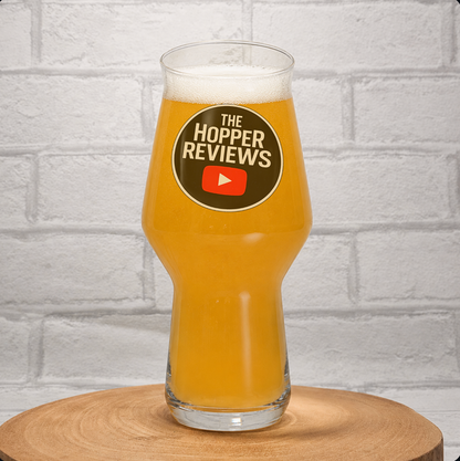 The Hopper Reviews Collaboration Beer Glass – Official Branded First Glass Designs