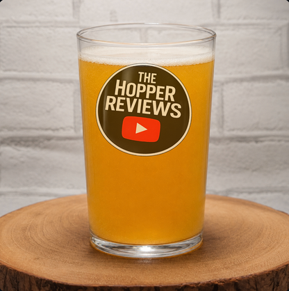 The Hopper Reviews Collaboration Beer Glass – Official Branded First Glass Designs