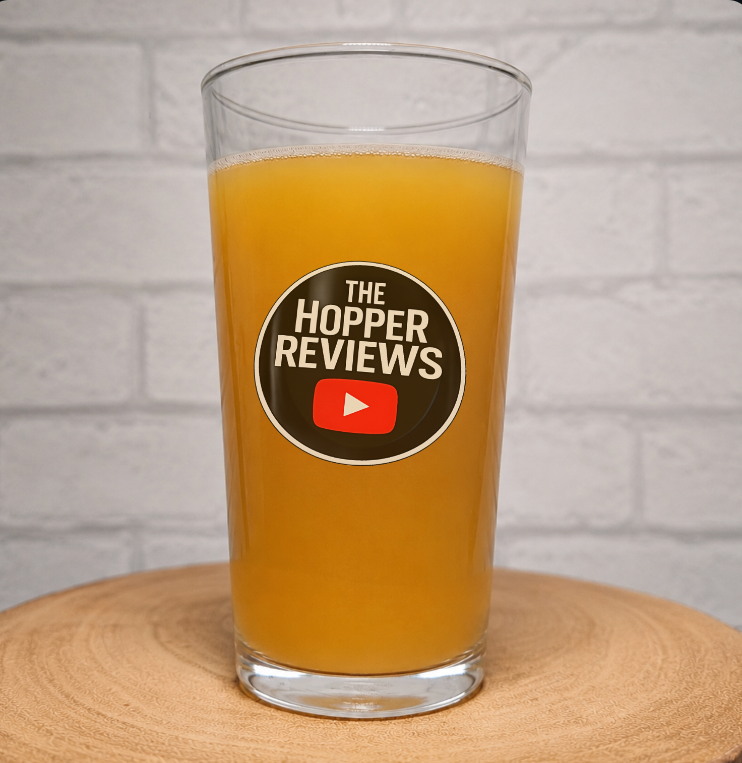 The Hopper Reviews Collaboration Beer Glass – Official Branded First Glass Designs