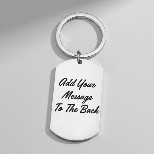 Personalised Skiing Keyring – Custom Engraved Skier Gift for Him or Her First Glass Designs